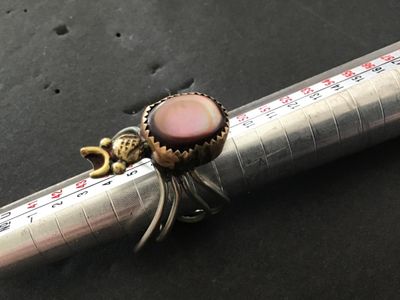 Hand Crafted Beetle Bug Stone Ring