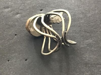 Hand Crafted Beetle Bug Stone Ring