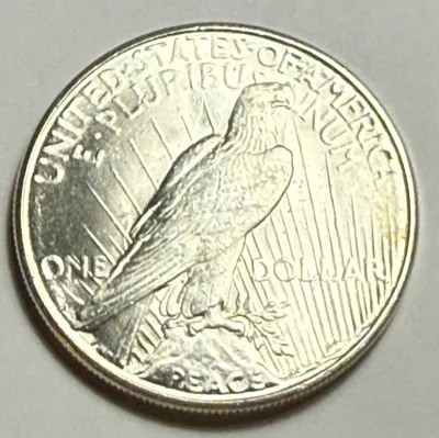 Sale Photo Thumbnail #103: 1923-S UNCIRCULATED CONDITION PEACE SILVER DOLLAR #423 AS PICTURED. $5 DOMESTIC SHIPPING.