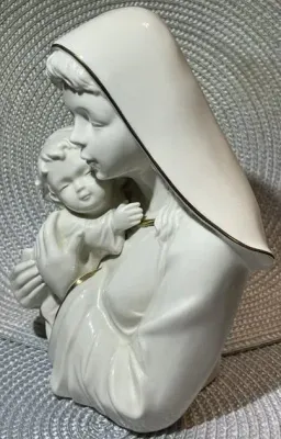 Sale Photo Thumbnail #349: Mikasa Porcelain Madonna and Child Figurine #FK001-950 7" Tall in Good Preowned Condition. $15 DOMESTIC SHIPPING.