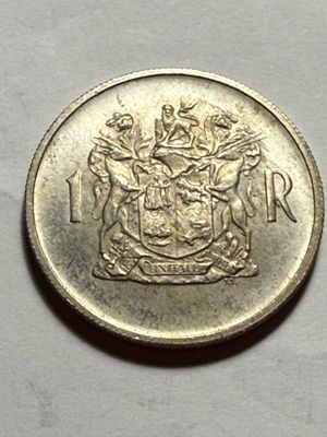 Sale Photo Thumbnail #376: 1969 South Africa 1 Rand Silver AU/UNC Coin #41 as Pictured. $5 DOMESTIC SHIPPING.