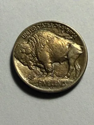 Sale Photo Thumbnail #382: 1913-D TYPE-1 RAISED GROUND AU/UNCIRCULATED CONDITION BUFFALO NICKEL AS PICTURED. $5 DOMESTIC SHIPPING.