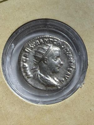 Sale Photo Thumbnail #461: Roman AR Denarius Emp. Gordian III (238-244 AD) Silver Coin (Nickel Size) as Pictured. $5 DOMESTIC SHIPPING.