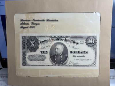 Sale Photo Thumbnail #476: 2001 ANA ATLANTA $10 SOUVENIR SHOW CURRENCY CARD IN ORIGINAL ENVELOPE AS PICTURED. $5 DOMESTIC SHIPPING.