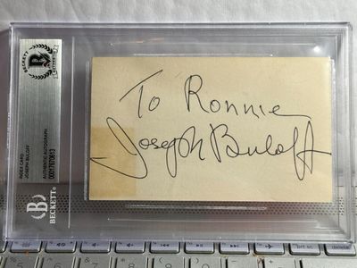 Sale Photo Thumbnail #481: Historic Celebrity Cuts JOSEPH BULOFF Beckett Authentic Autograph as Pictured. $5 DOMESTIC SHIPPING.