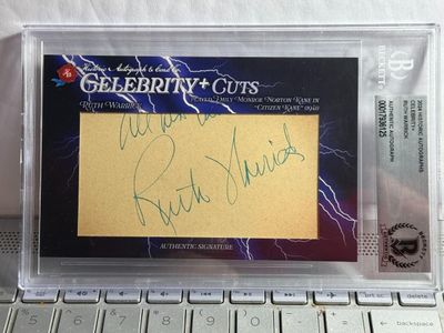 Sale Photo Thumbnail #484: 2024 Historic Celebrity Cuts RUTH WARRICK Beckett Authentic Autograph as Pictured. $5 DOMESTIC SHIPPING.