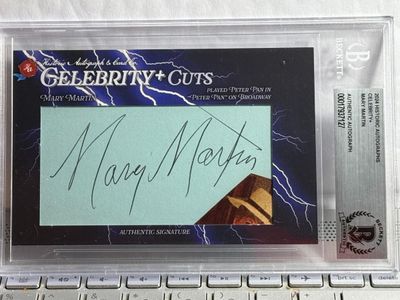 Sale Photo Thumbnail #487: 2024 Historic Celebrity Cuts MARY MARTIN Beckett Authentic Autograph as Pictured. $5 DOMESTIC SHIPPING.