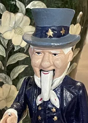 Sale Photo Thumbnail #593: Uncle Sam Mechanical Bank Reproduction in VG Working Order as Pictured. $15 Domestic Shipping.