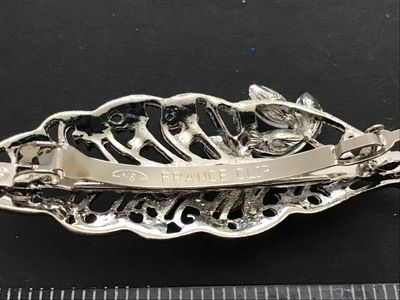 France Barrette Signed Rhinestone