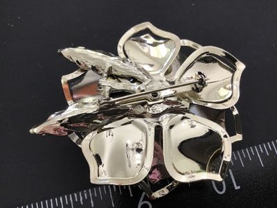 Beautiful Chunky Enamel Rhinestone Brooch