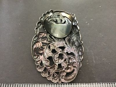 Vintage Open Works Glass Statement Ring Unique