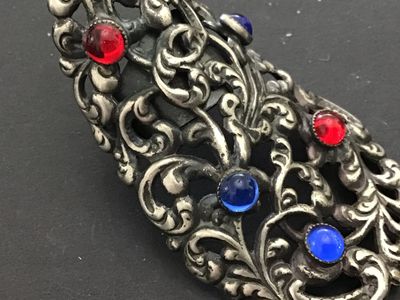 Vintage Open Works Glass Statement Ring Unique
