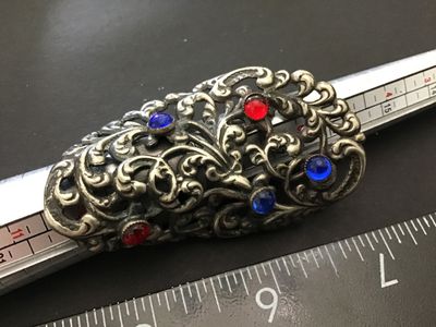 Vintage Open Works Glass Statement Ring Unique