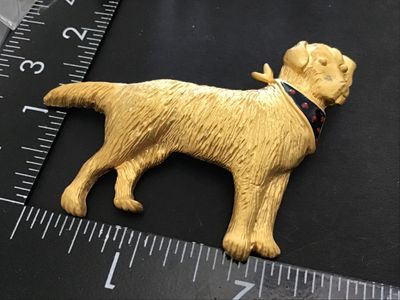 Enamel Bandana Dog Brooch Large