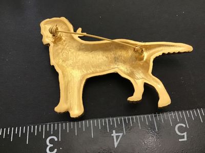 Enamel Bandana Dog Brooch Large