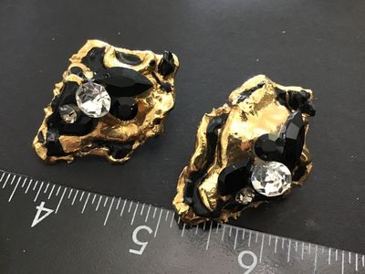 Vintage clip on Statement Earrings