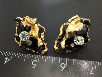 Vintage clip on Statement Earrings