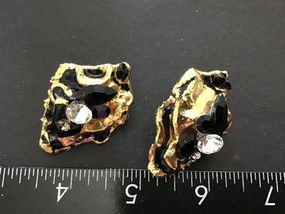 Vintage clip on Statement Earrings