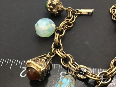 Gorgeous Vintage Great Condition Stone Glass Exceptional Statement Bracelet