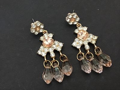 Faux Stone Costume Earrings
