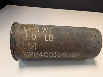 CIG 75MM Blank M337A2 10 LB Empty Shell & Blank Shells