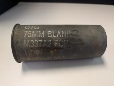 CIG 75MM Blank M337A2 10 LB Empty Shell & Blank Shells