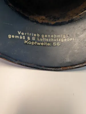 Original German WWII Luftschuts Air Defense Helmet