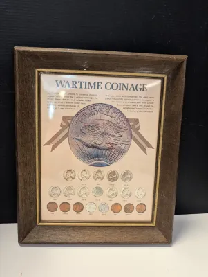 "Wartime Coinage" Framed U.S. Coin Set