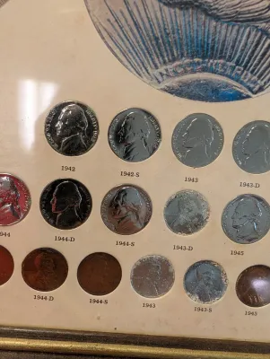 "Wartime Coinage" Framed U.S. Coin Set