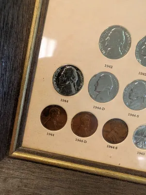 "Wartime Coinage" Framed U.S. Coin Set