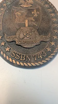 USS Louisiana "Union Confidence Justice" SSBN 743 Medallion