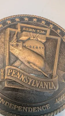 6" USN USS Pennsylvannia SSBN-735 Medallion