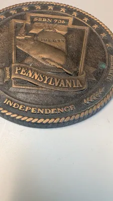 6" USN USS Pennsylvannia SSBN-735 Medallion