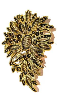 **NEW ARRIVAL** Beautiful Large MULTICOLOR Marquise-Cut Stones BOUQUET BROOCH (3½" x 2¼") with Round Colored Accent Stones on a...