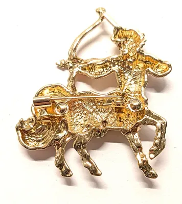 **NEW ARRIVAL** Ceramic-Style Multicolored "CENTAUR and BOW & ARROW" BROOCH (2" x 1½") with Colorful Tail and...