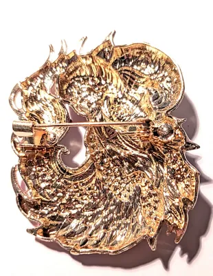 **NEW ARRIVAL** MULTICOLOR PINKS CERAMIC "FEATHERY" HORNED SHEEP BROOCH (1¾" x 1½") on a Gold Tone Setting