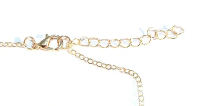 *** NEW ARRIVAL *** DOUBLE RED HEART STONES JEWELRY SET (NECKLACE (15" L + "Bowtie" PENDANT + Gold Tone Chain/Lobster...