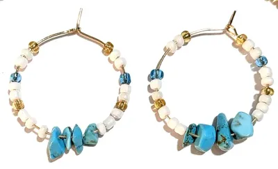 *** NEW ARRIVAL *** Colorful Beaded SEASHORE JEWELRY SET with NECKLACE (15" L + Turquoise Starfish + MATCHING STRETCH BRACELET...