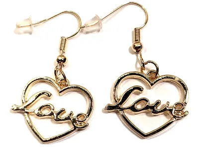 "LOVE IN A HEART" JEWLERY SET with NECKLACE (16" L + Matching BRACELET (2¾" Opening) & Matching EARRINGS with...