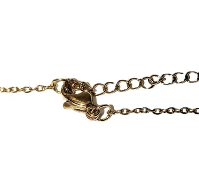 Delicate Gold Tone "RIBBON BOWTIE" JEWELRY SET with NECKLACE - Marked "STAINLESS STEEL - (16" L+ Lobster Clasp) and...