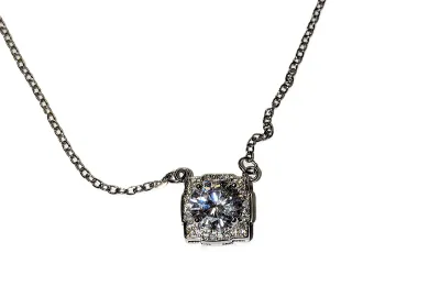 Silver Tone BEJEWELED ROUND CLEAR STONE JEWELRY SET with NECKLACE ( Marked .925, 18" L, Lobster Clasp) & BRACELET (Marked .925,...