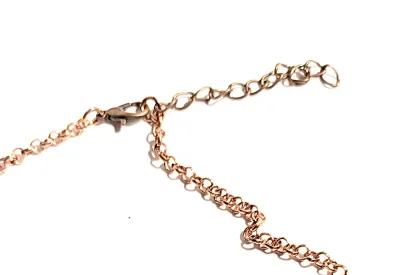 *** NEW ARRIVAL *** Beautiful Jeweled Rose Gold BUTTERFLY JEWELRY SET/Choker NECKLACE (12" L, Iridescent Stones, Chain Accents +...
