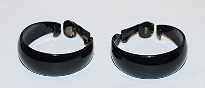 All BLACK Metal EARRINGS Set with Spring Snap Clasp