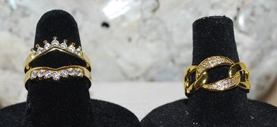 DOUBLE BONUS RINGS SET --2 Rings-Size 6¾ & 7 -- SEE DESCRIPTION