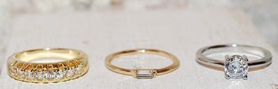 TRIPLE BONUS RINGS SET --3 Rings-Size 7 to 7½-- SEE DESCRIPTION
