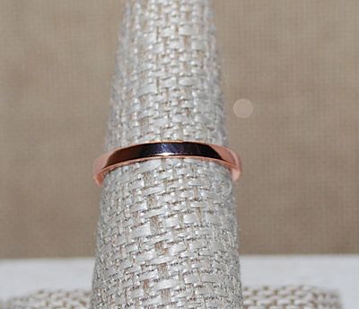Size 6¾ Delicate Half Infinity RING with Tiny Stones on a ROSE GOLD BAND (1.4g)