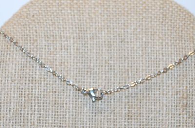 Figure 8 Style Glitter PENDANT (¾" x ½") on a Silver Tone Necklace Chain 17" L