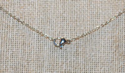 Silver Tone Leaf Branch Swag PENDANT (1" x ¼") on a Silver Tone Necklace Chain 18" L