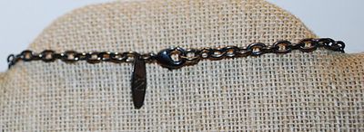 "Pearls & Bangles" NECKLACE Marked "NY" with 4 Faux Pearls and Dangle Accents with a Lobster Clasp 30" L