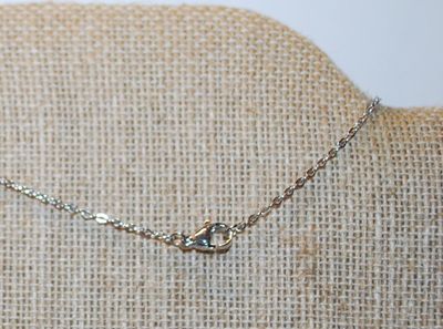 Round Green Stone & Clear Stones Crown Top PENDANT (¾" x ¼") on a Silver Tone Necklace Chain 18" L